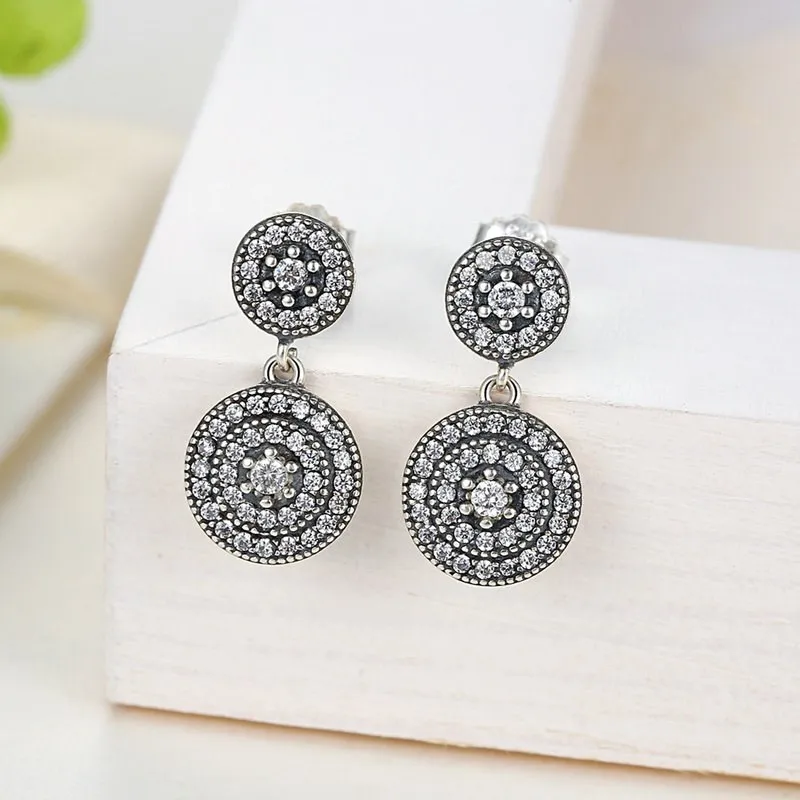 

925 Sterling Silver fashion Jewelry Hanging Stud Earrings