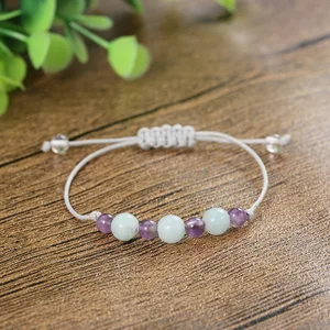 Spot supply natural red and green strawberry single ring crystal bracelet for gift