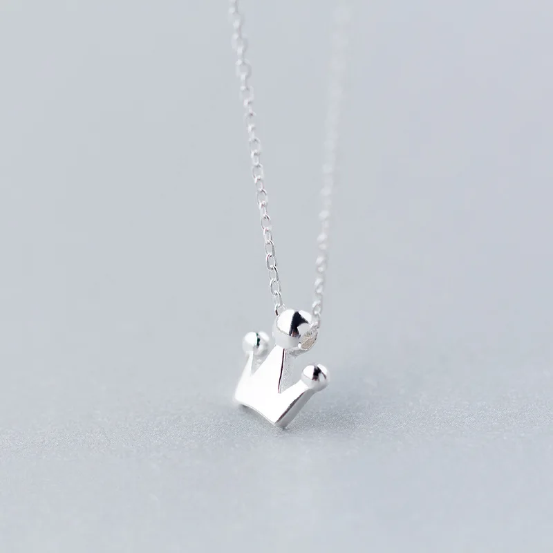 

Hot sale 925 sterling silver the queen's small crown necklace