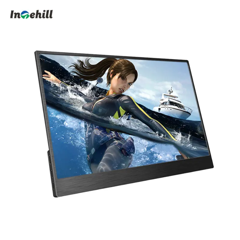 

ultra-thin narrow-side portable monitor TYPE-C HD portable monitor 1080P HDR function IPS panel, Black