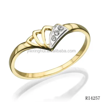 Designs Rhinestone Gold Finger Rings 