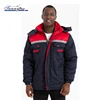 Navy Work Jacket Waterproof Mens Parka With Detachable Sleeves