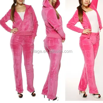 velour tracksuit women pink