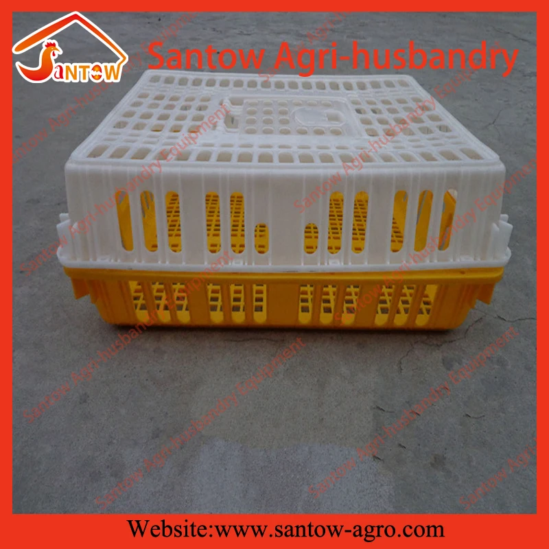 Environmental plastic chicken duck quail birds pigeon poultry transport cages for sale
