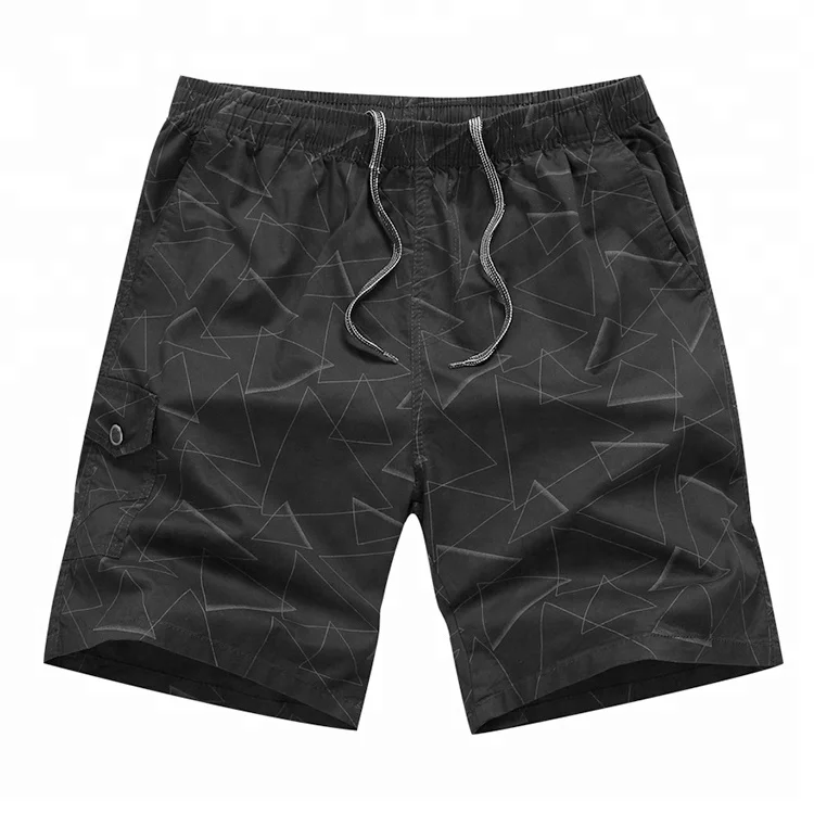 

Wholesale Custom Men's Casual Elastic Printed Shorts With Pockets, Grey;black;yellow;sky blue;beige