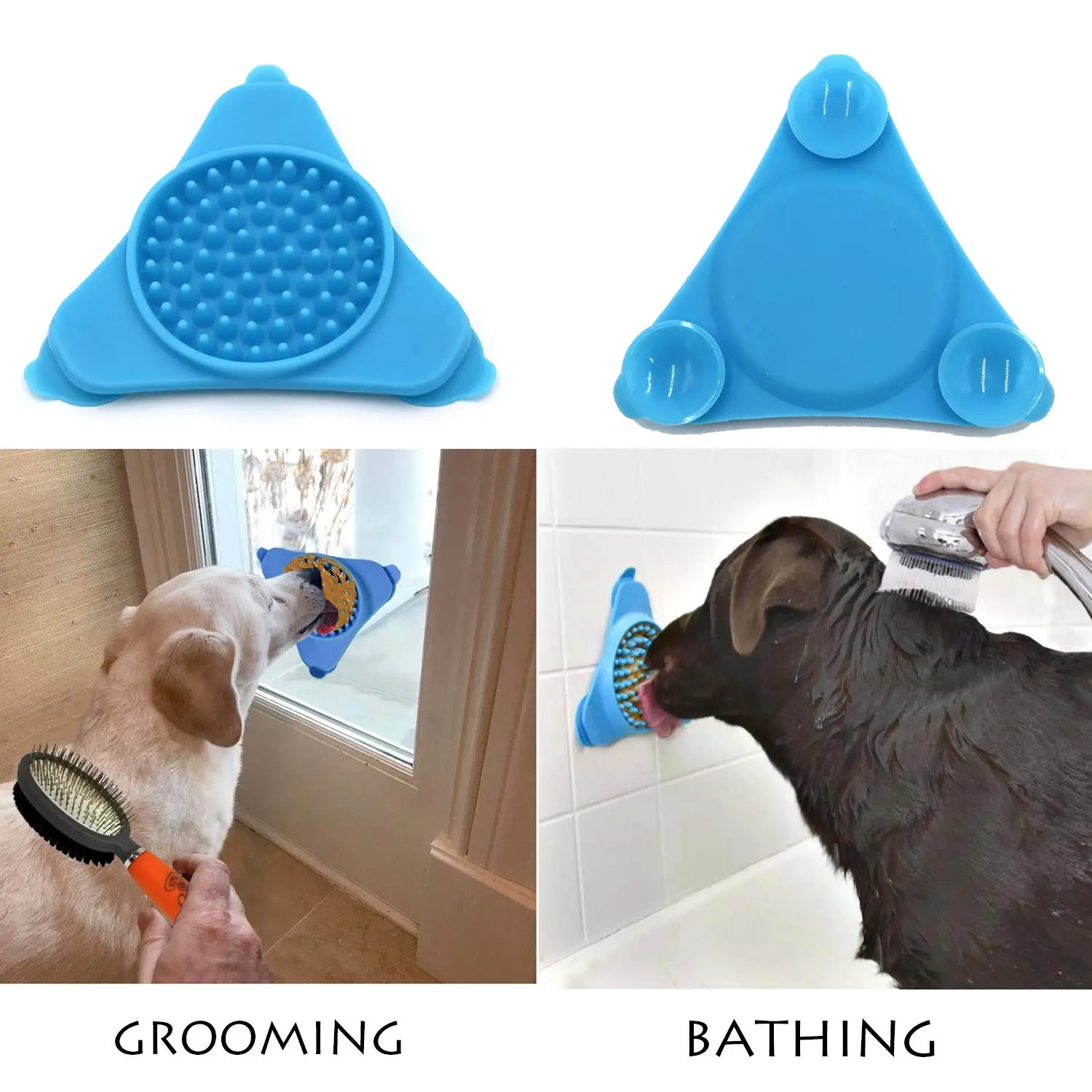 Dog Feeding Lick Pad Silicone Pet Shower Distraction Toy Bathing