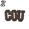 custom bead embroidered patches clothing patches sew on embroidery patch