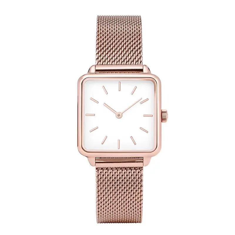

Amazon Top Seller High quality and affordable minimalist vintage Wristwatches Ladies watches Square Design Watch Girl Fashion, Silver / gold / rose gold