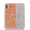 Epoxy Rose Gold Silver Clear Crystal Gel TPU Back Cover for iPhone X Case Glitter Bling, for iPhone XS XR Glitter Case