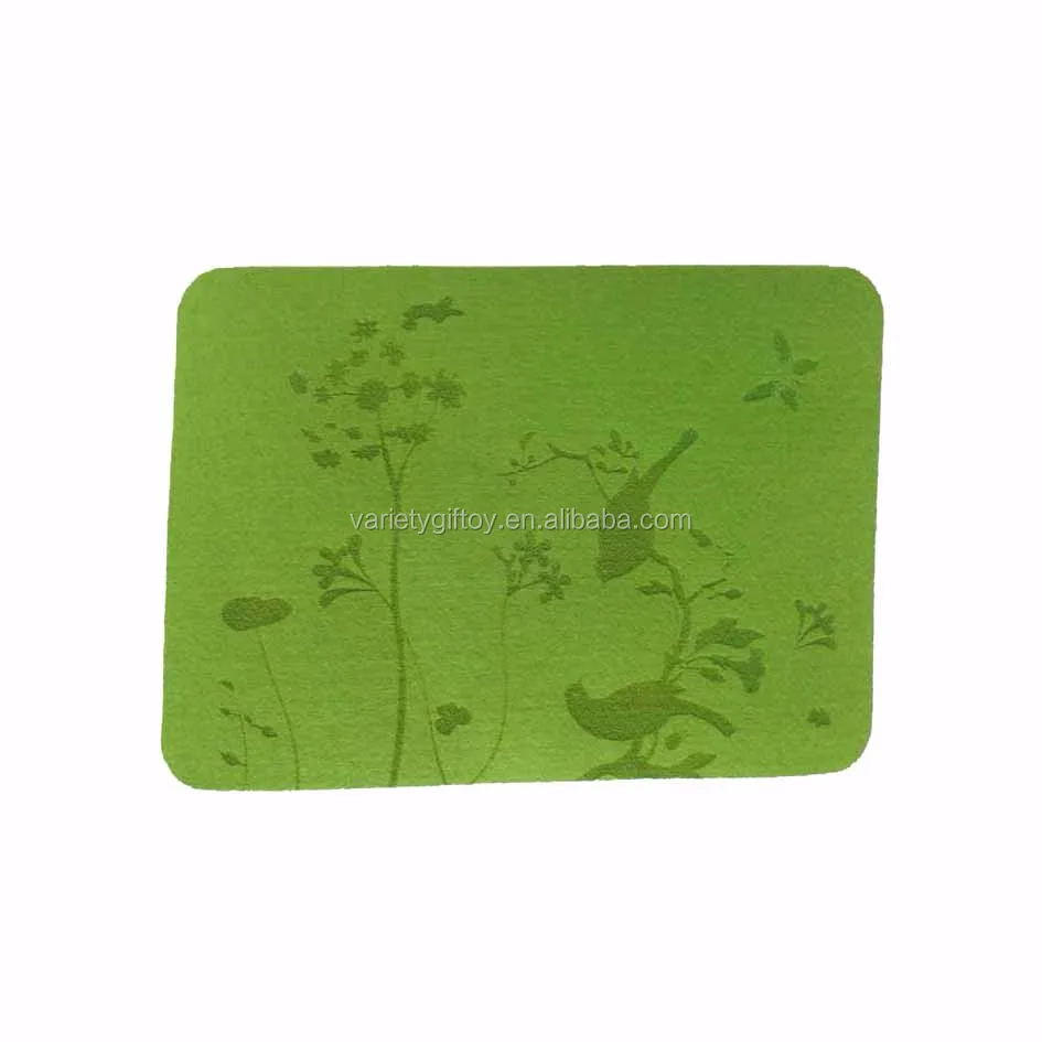 Ecofriendly 100 Polyester Laser Cut Bird Felt Table Mat Placemat For