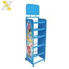 Easy removable blue five shelves metal retail display racks