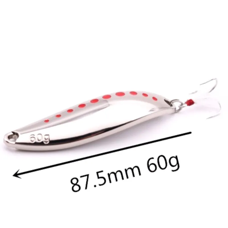 Wholesale 60g Blood feather hook leech subsequin trout spoon fishing lure for China quality supplier atrair leurre locken