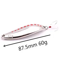 

Wholesale 60g Blood feather hook leech subsequin trout spoon fishing lure for China quality supplier atrair leurre locken