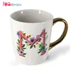 Papa cup Custom Ceramic fun have a nice day Mug With Letter