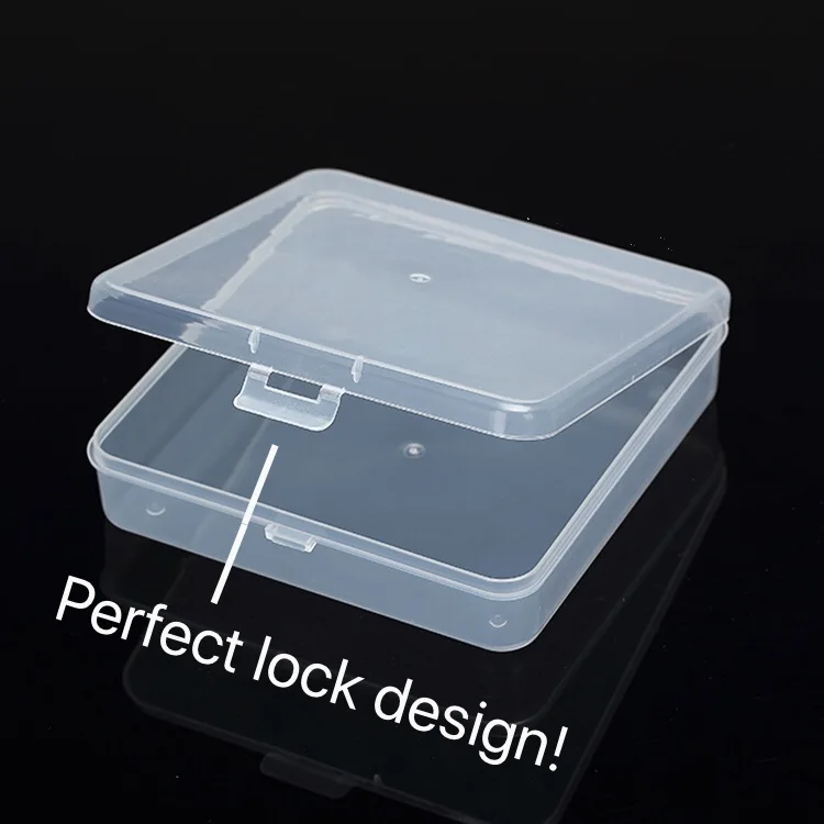 Custom Printing Clear Square Flip Top Flat Foldable Plastic Box - Buy ...