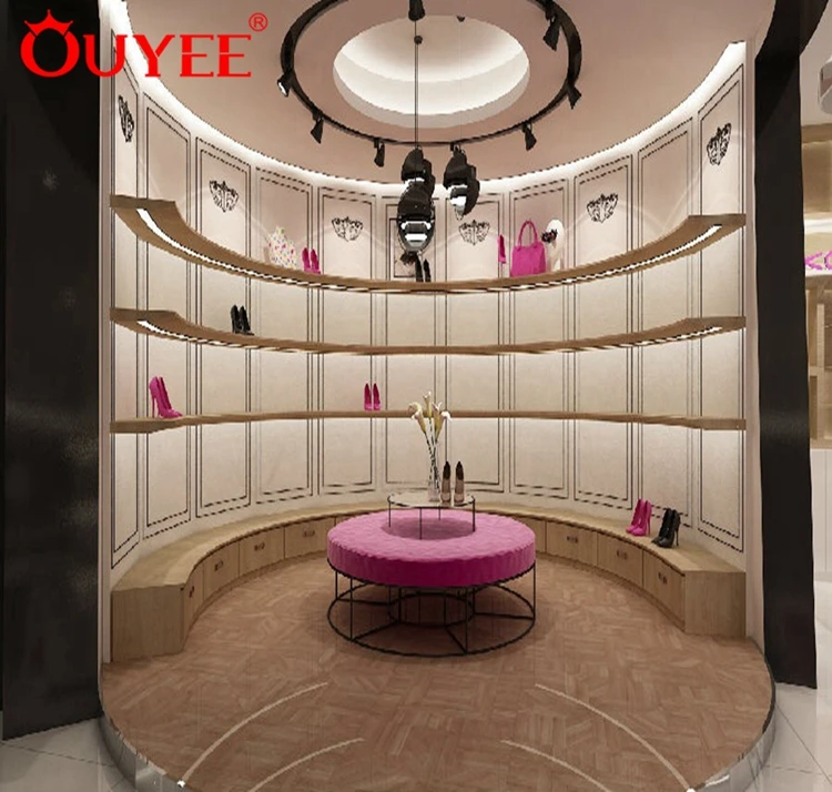 Retail Footwear Shops Interior Design Wall Display Stand Furniture Shoe