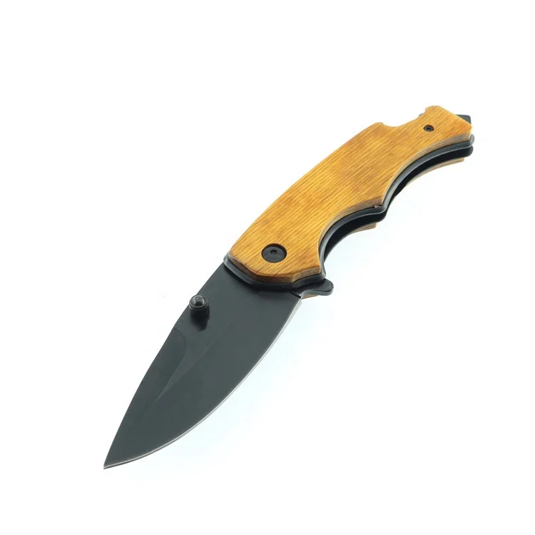 
Nice Looking Outdoor Wood Handle Tactical Knife with bottle opener  (60031082117)