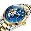 OEM service solid stainless steel strap TEVISE automatic watch mechanical men watch
