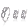 64947 Promotion Price Canton Fair Hot Sell xuping huggie earrings and ring elegant infinity jewelry sets