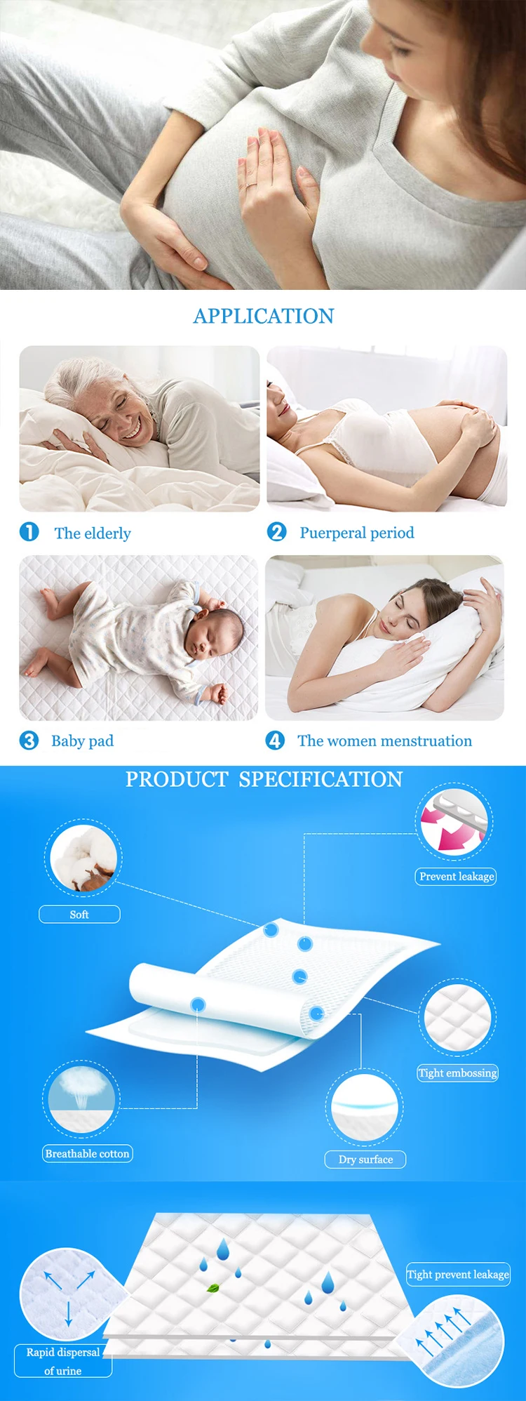 Different Types Adult Hospital Disposable Adult Nursing Underpad Bed ...