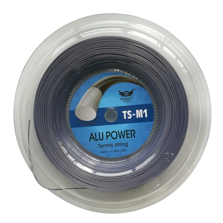 

Wholesale KELIST Factory price alu power 1.25mm/17 200m reel Grey tennis string