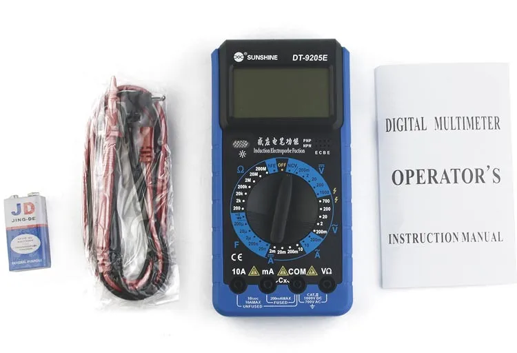 SUNSHINE DT-9205E digital multimeter with Induction electroprobe function