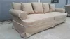 Antique style valance sofa with white broder line pattern baroque style sofa