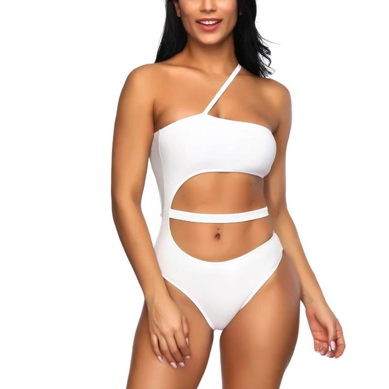 

Perfect White Hollow Out Adjustable Straps Girl Sexy Bikini Swimwear Women Bikini, Black