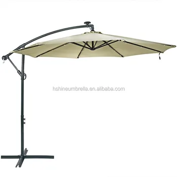 9ft Outdoor Restaurant Cantilever Banana Solar Power Patio Umbrella With Led Lights Buy Led Lights Patio Umbrella Solar Power Patio Umbrella Banana Outdoor Umbrella Product On Alibaba Com