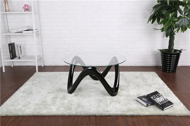 Cheap Design Round Glass Top Center Coffee Table