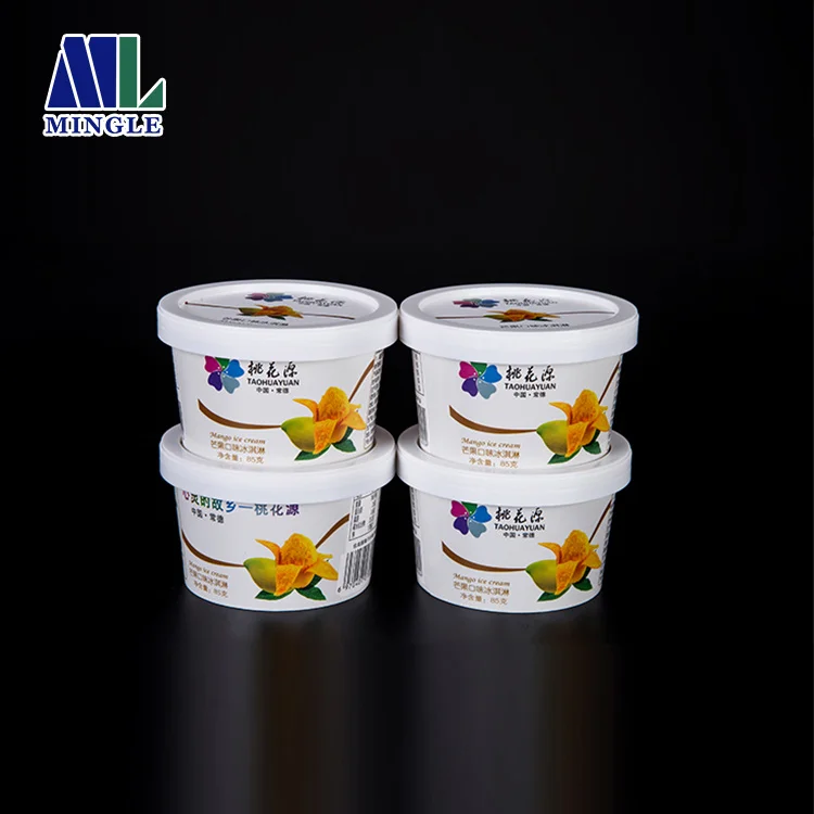 
Top Selling Food Grade Ice Cream Cup Tube / Ice Cream Paper Container 