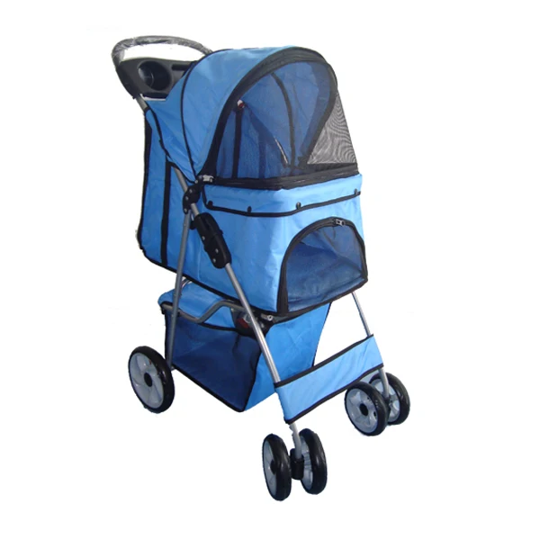 

Four Wheels Pet Trolley Dog Stroller, Green;yellow;pink;red;blue;etc.