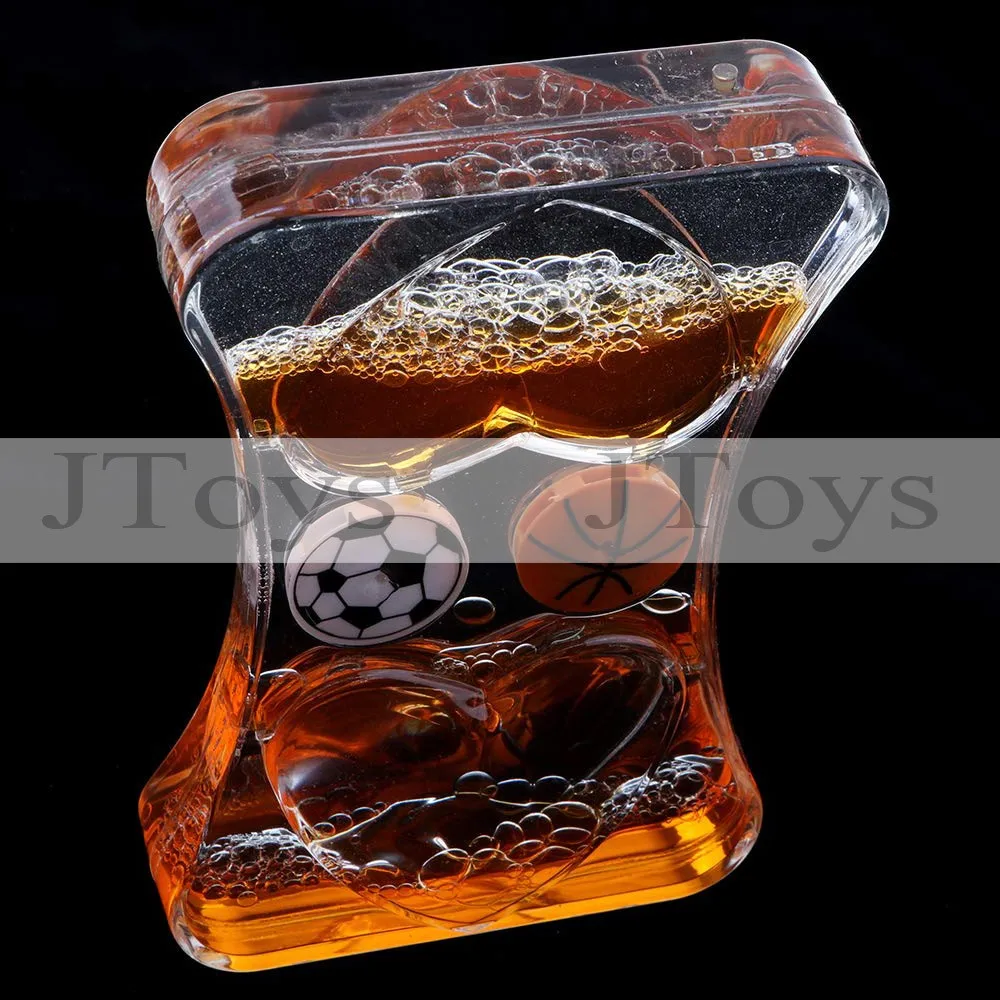 Sensory Heart Liquid Motion Bubble Timer Keychain Liquid Timer Sensory