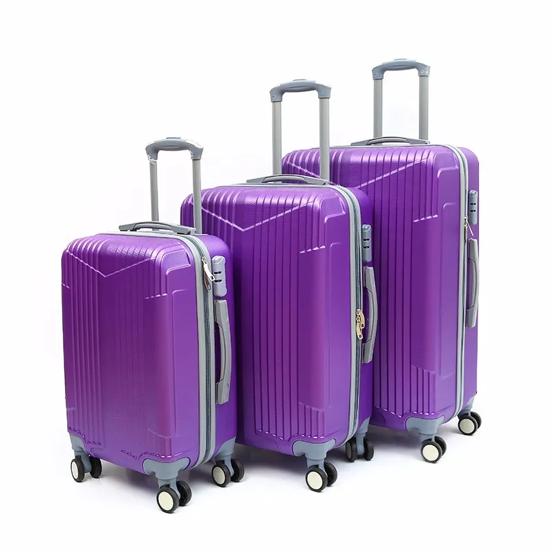 Light Weight Trolley Suitcase,High Quality 3pcs 20" 24" 28" Travel Luggage Set,Urtralight