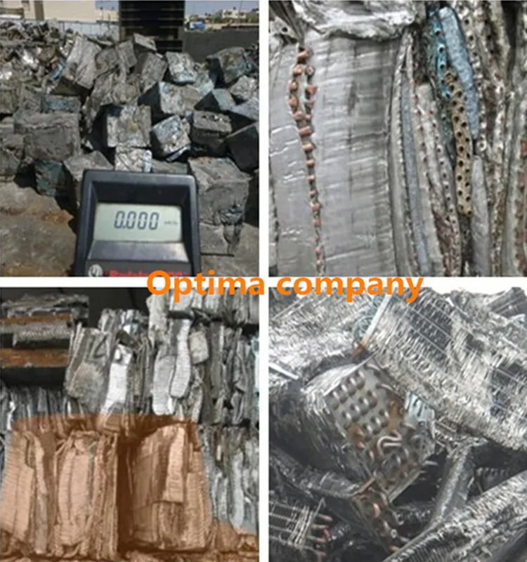 1000kg/h Scrap Ac Radiators Recycling Machine Separate Copper And