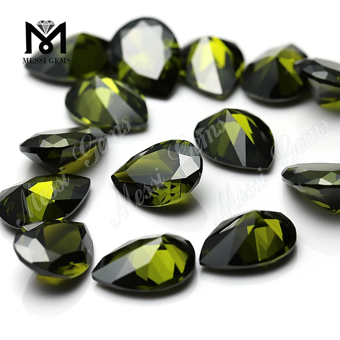 Pirum Conscidisti 8x12mm Top Qualitas Olive Cubitum Zirconia in solutam gemstones