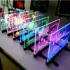 marker pen hand writing new innovation led writing board on desktop