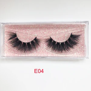 Real 3d mink eyelashes Thick 3D Mink lashes 18mm 22mm 4D  fluffy mink eyelashes E04