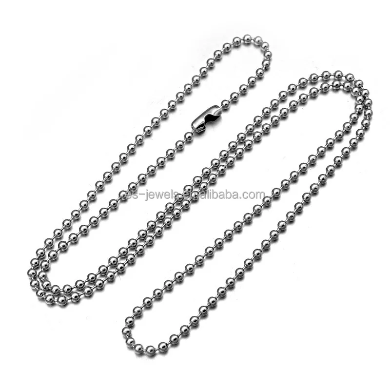 

316L Surgical Stainless Steel Chain Necklace Ball Chain.