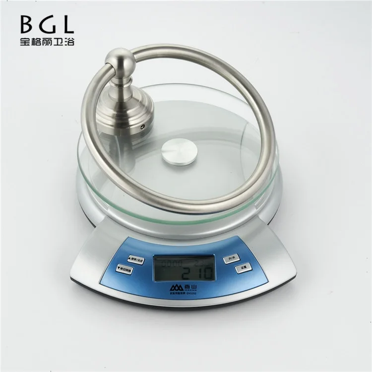 
hotel accessories 304 stainless steel countertop circle round holder bathroom towel ring 