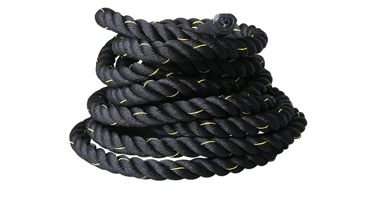 High Quality Black Nylon Battle Rope Power Train Gym Equipment