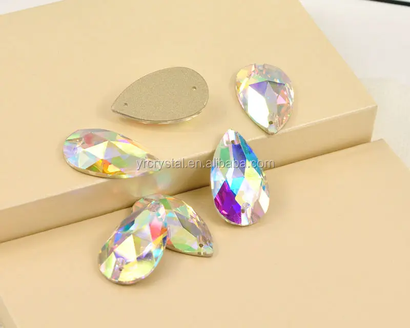 
ab color drop stone sew on crystal stone for garment 