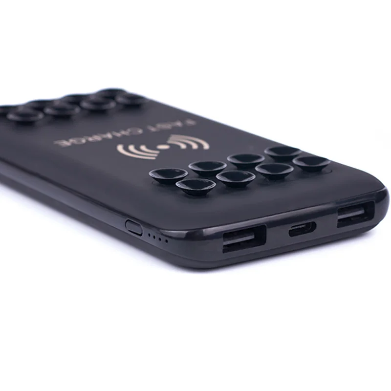 

10000mAh Mini Portable Desk OEM Built In QC3.0 Wireless Charger Power Bank For Iphone X, Black;white
