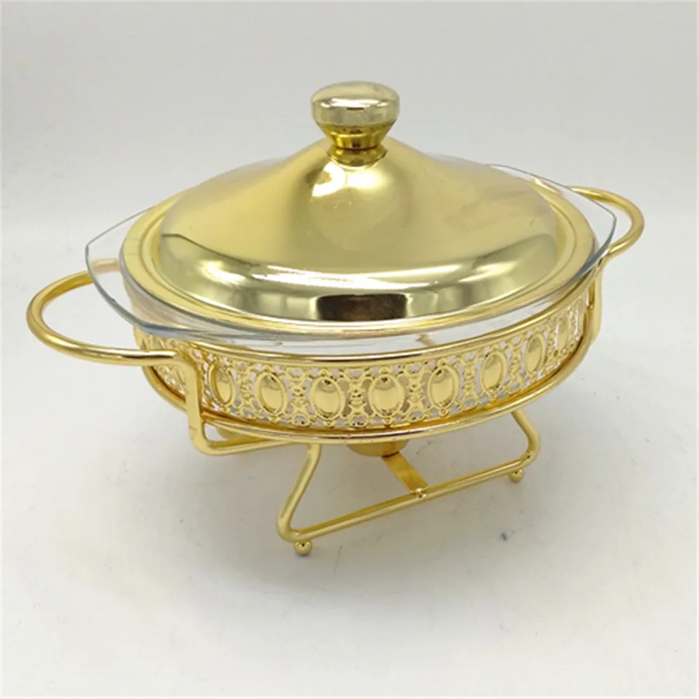 Wholesalers 2.0l Gold Chafing Dish/buffet Food Warmer Gold Chaffing
