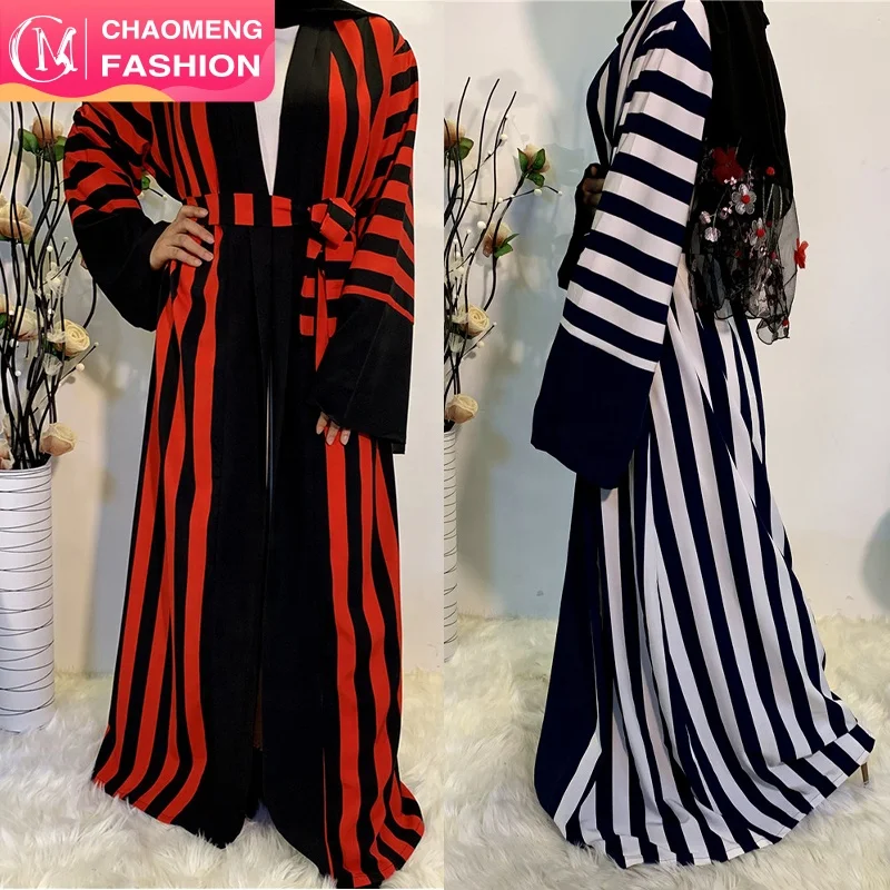 1755#fashion chiffon abayas design for women modern cardigan kimono floral abaya collection dubai
