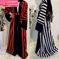 

1755#fashion chiffon abayas design for women modern cardigan kimono floral abaya collection dubai