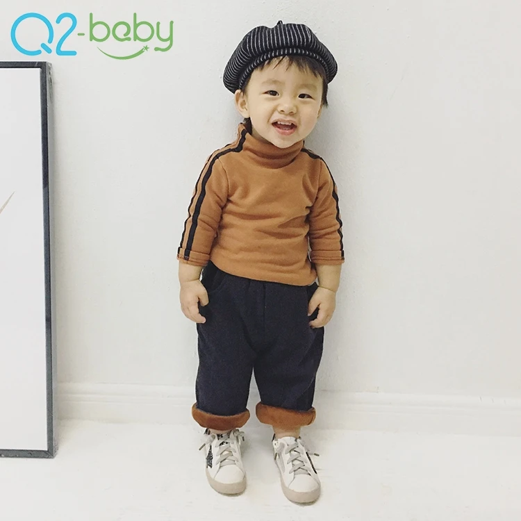 
Winter new baby of the double plus velvet thickening sports pants infant casual pants out clothing 