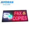 Hot Sale New Design Flashing Acrylic Shop Name Business Fax & Copies Indoor Use LED Letter Sign Factory