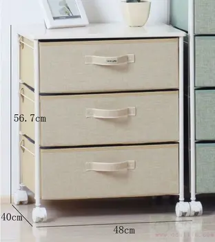 Rolling Storage Cart Canvas Drawers