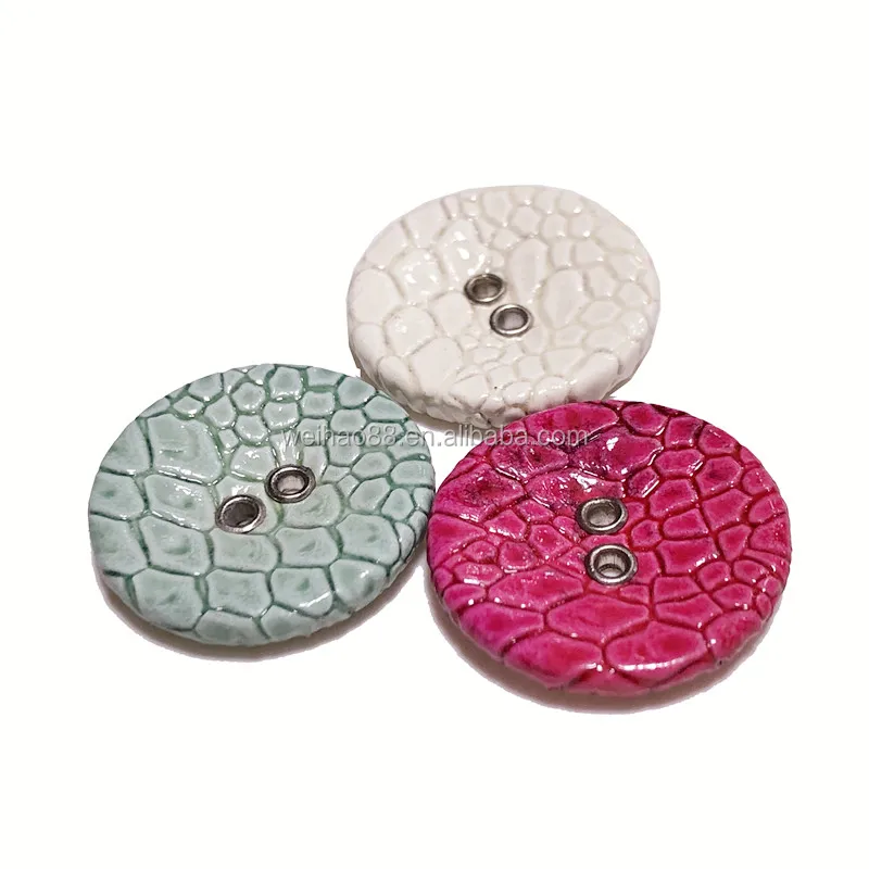 
Snake PU covered button, fashionable button with holes eyelets button 
